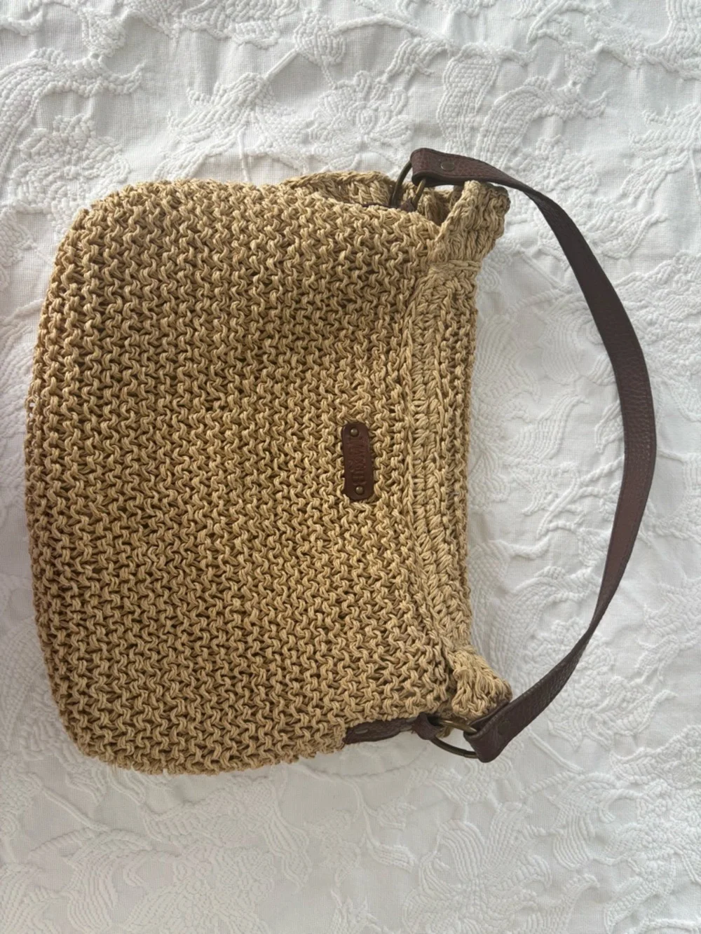 Maggi B Handwoven Raffia Shoulder Bag - Picture 2 of 6